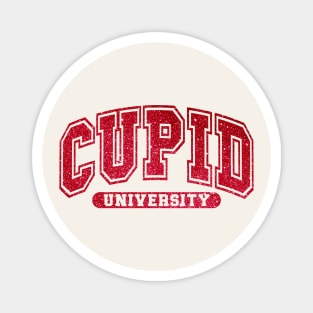 Cupid University Glitter Valentine Magnet